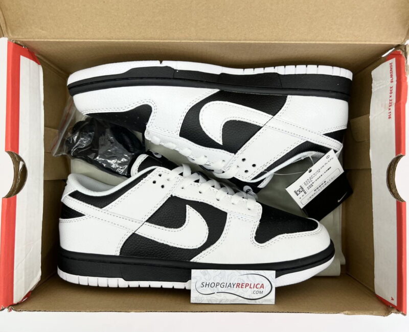 Giày Nike Dunk reverse Panda Đen Trắng like auth