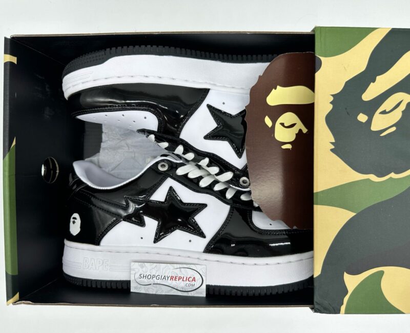 Giày A Bathing Ape Bape Sta Low Black Đen Rep 1:1