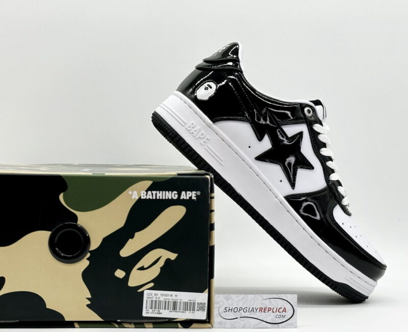 Giày A Bathing Ape Bape Sta Low Black Đen Rep 1:1