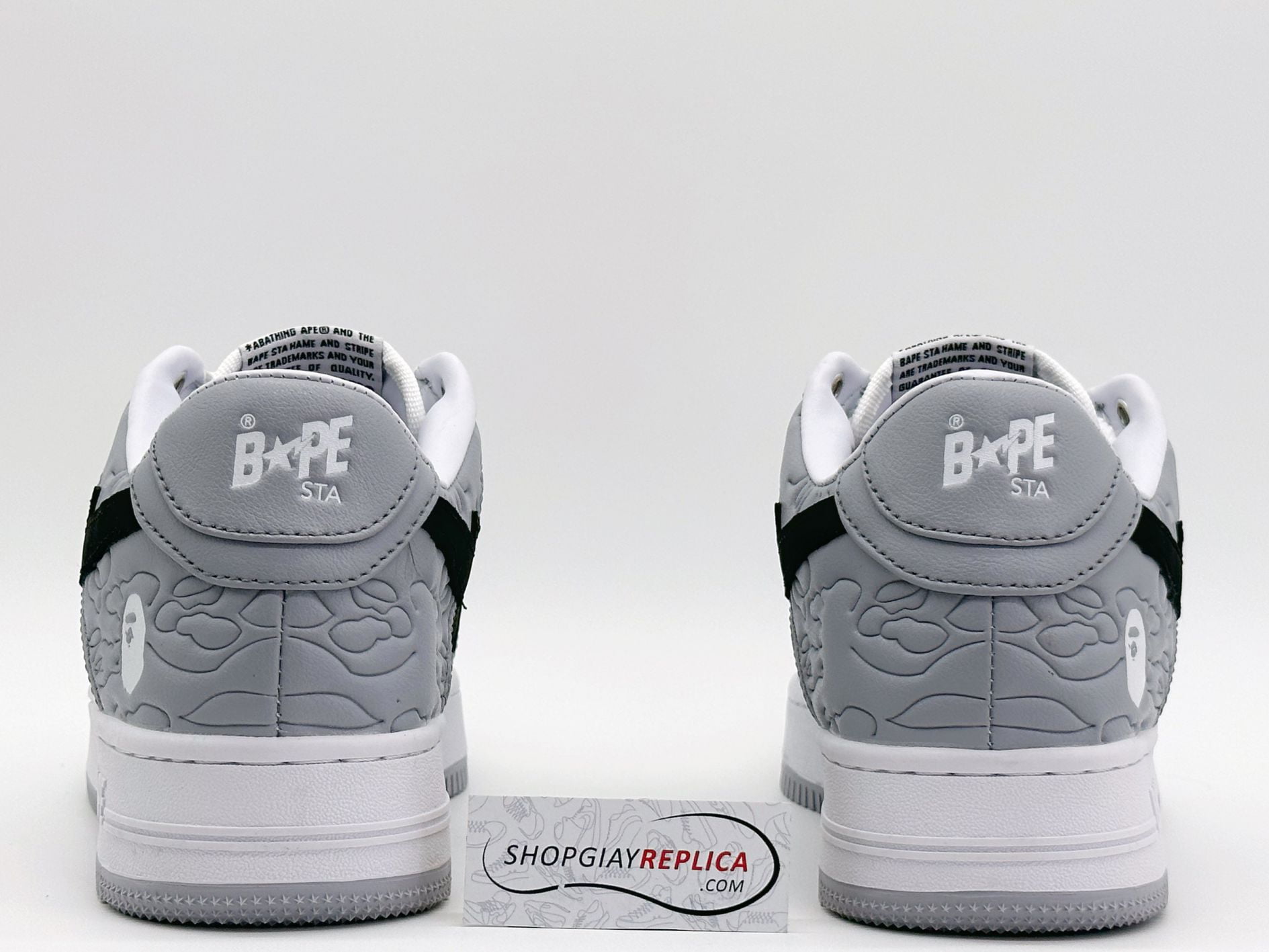 A Bathing Ape Bape Sta Low Grey Black