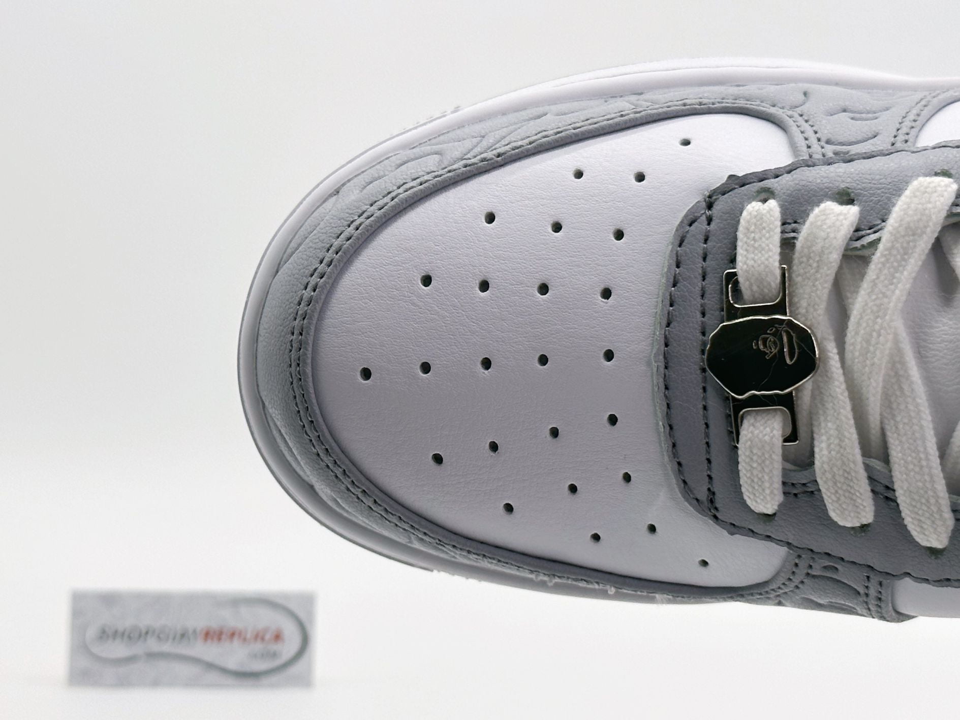 Giày A Bathing Ape Bape Sta Low Grey Black Rep 1:1