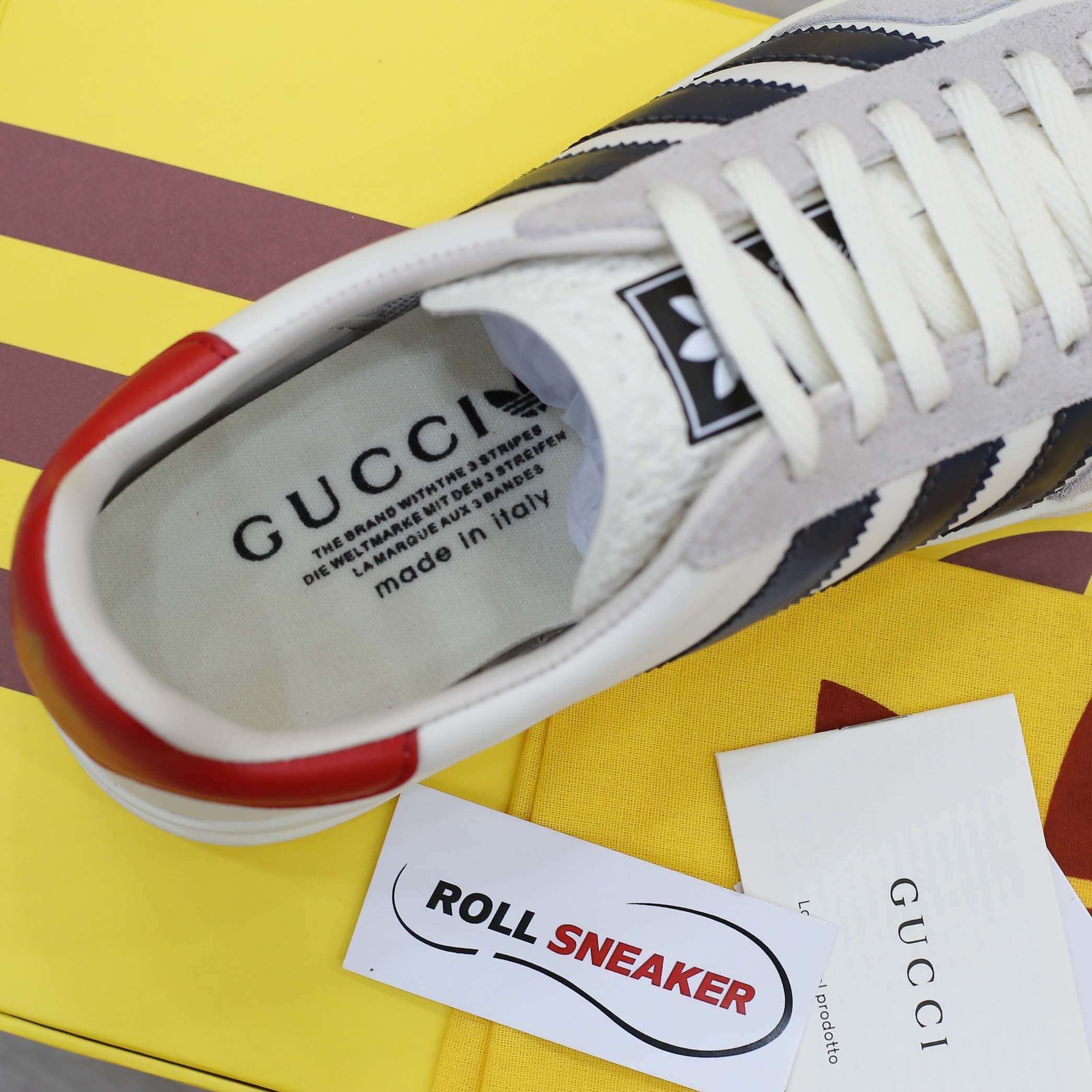 Giày Adidas x Gucci Gazelle White