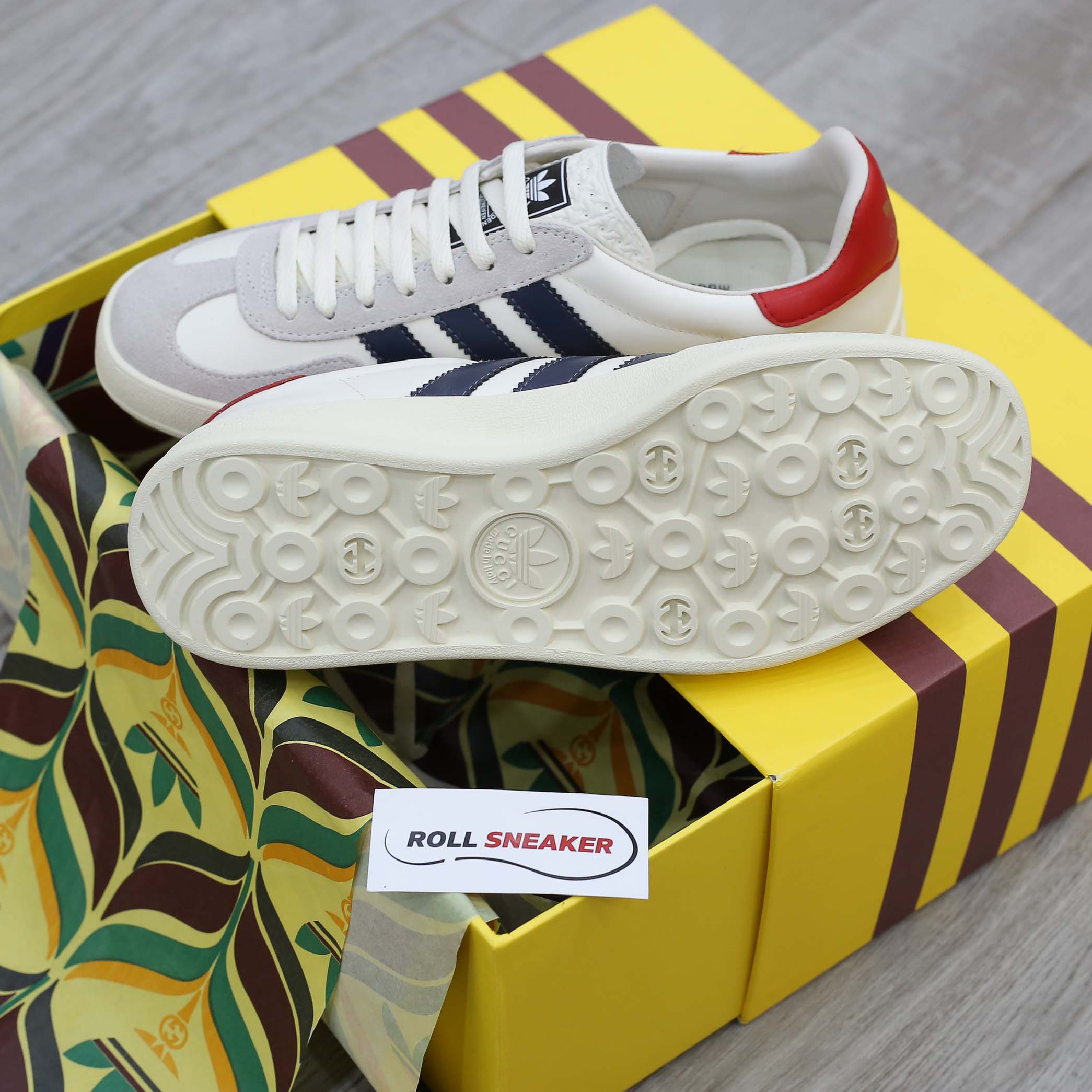 Giày Adidas x Gucci Gazelle White