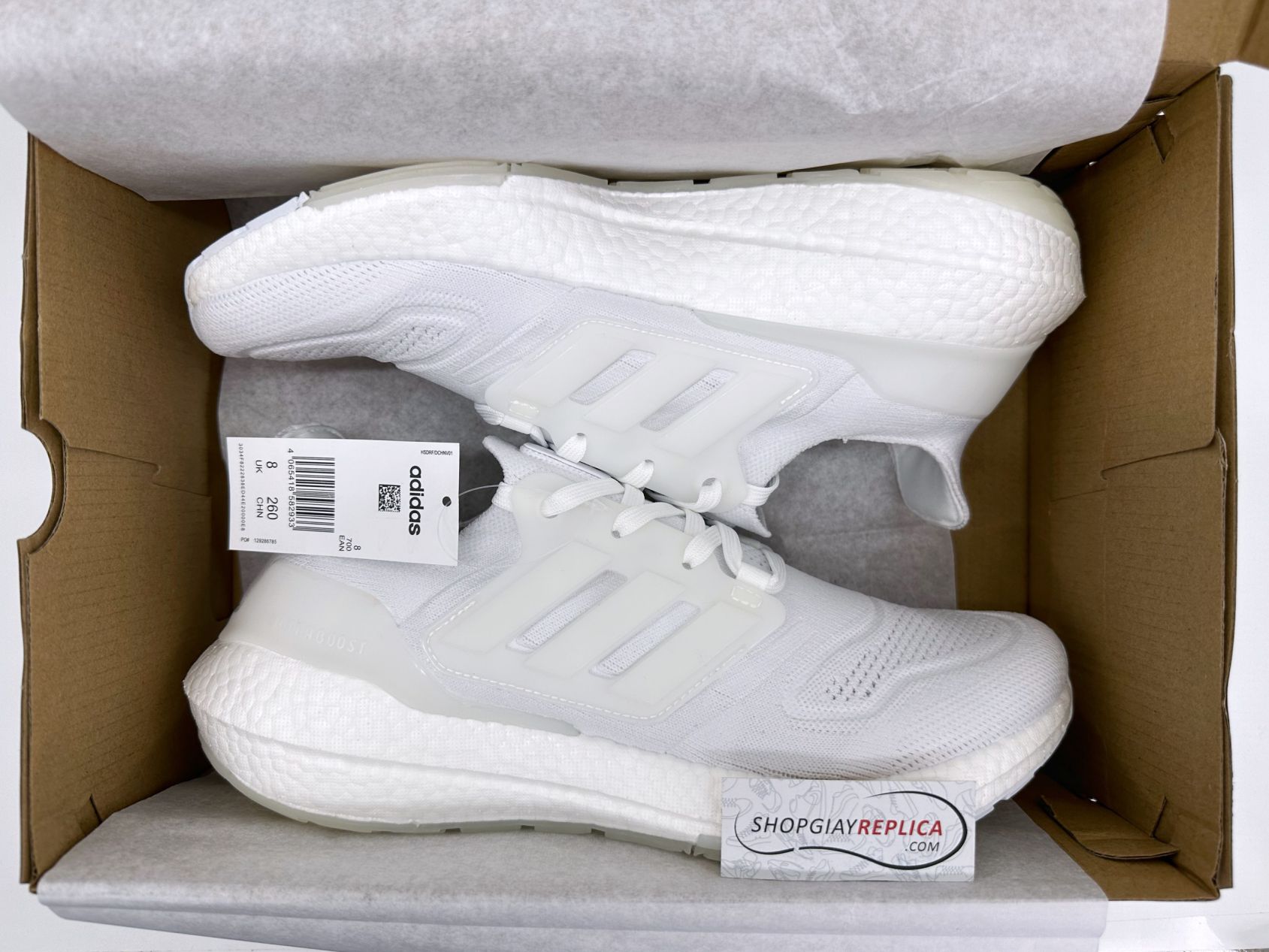 Giày Adidas UltraBoost 22 Trắng Triple White Like Auth