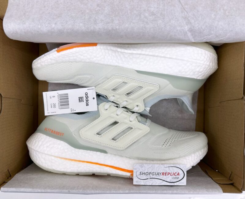 Giày Adidas UltraBoost 22 White Blue Tint Orange Like Auth