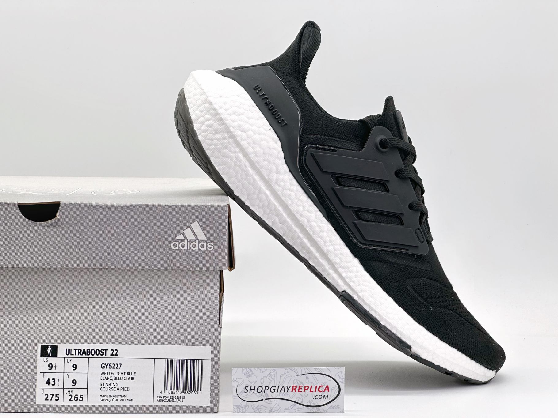 Giày Adidas UltraBoost 22 Core Black White Like Auth