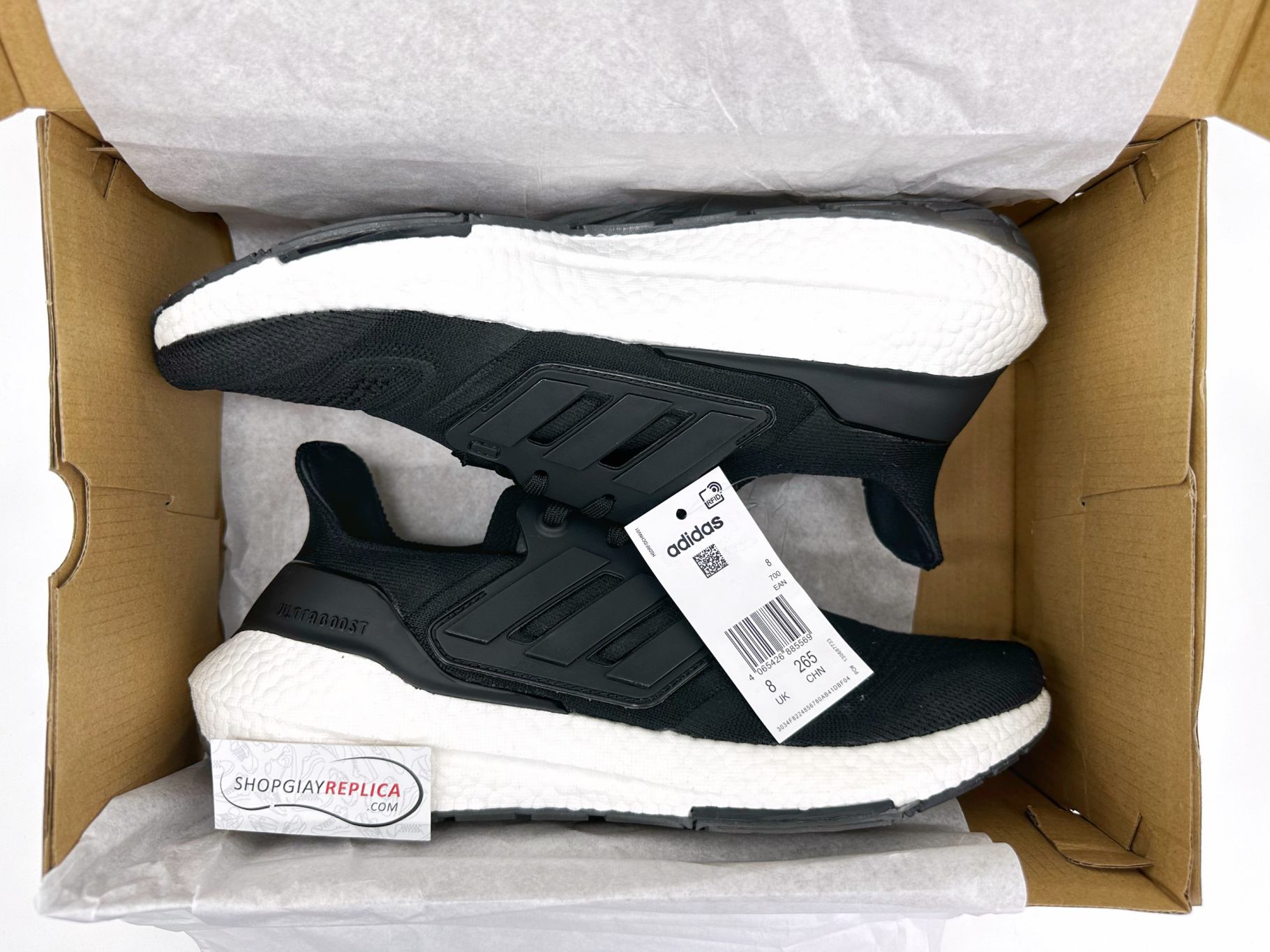 Giày Adidas UltraBoost 22 Core Black White Like Auth