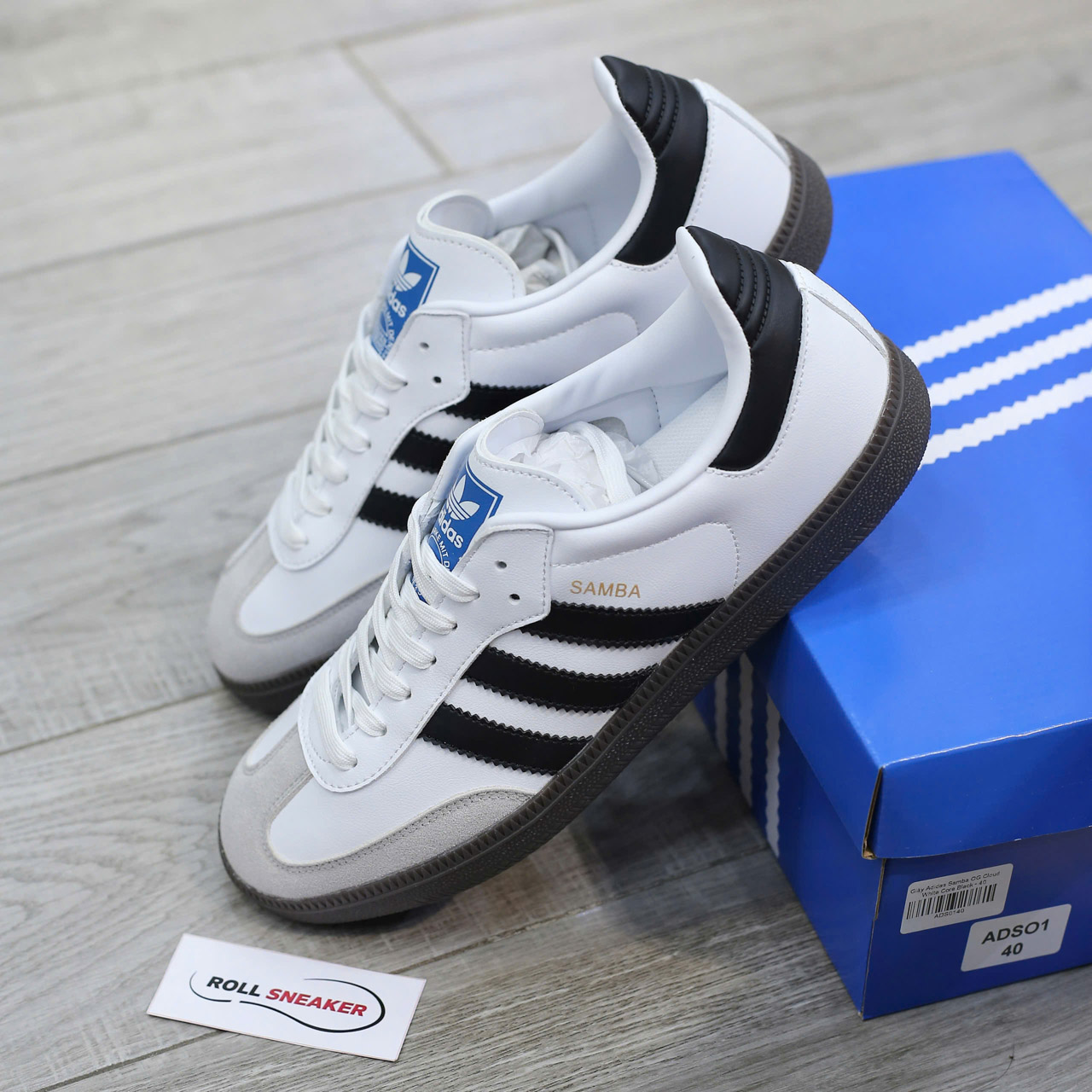 onfeet Giày Adidas Samba OG Cloud White Core Black