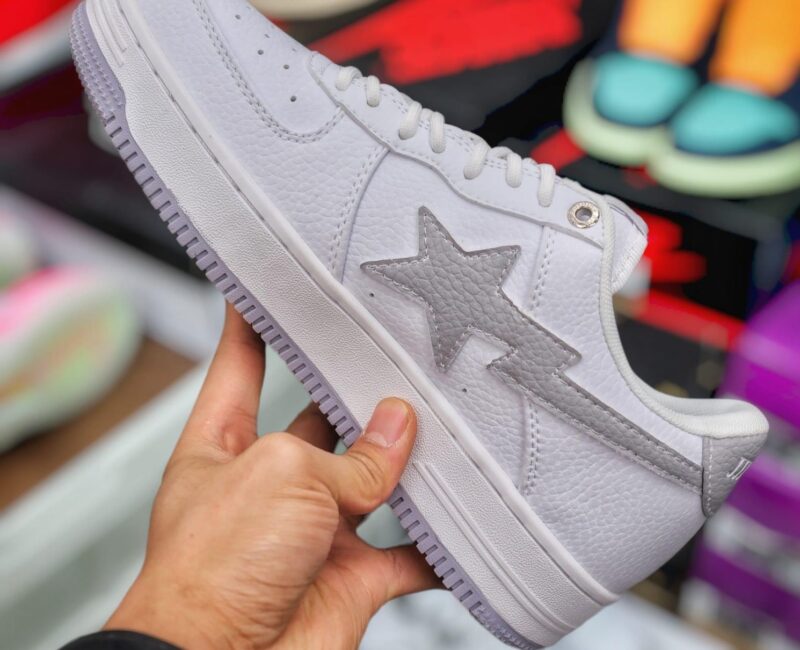 Giày A Bathing Ape Bape Sta X Jjjjound White Grey Like Auth