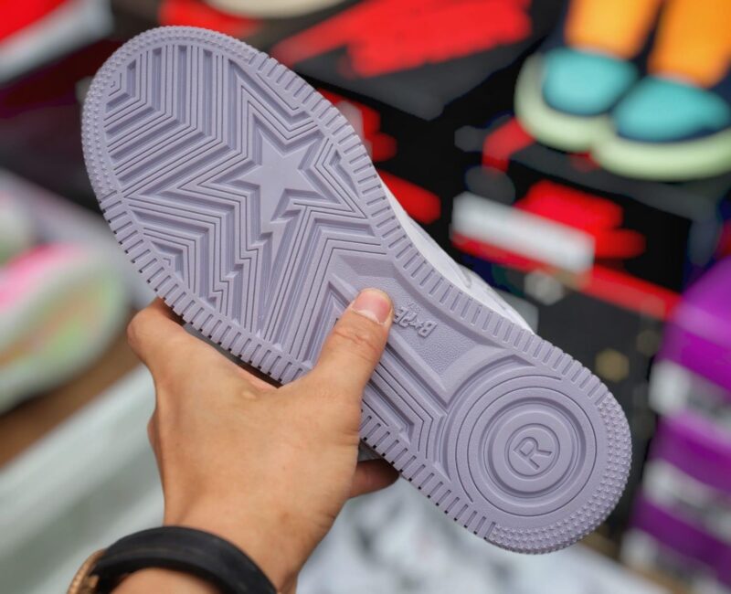 Giày A Bathing Ape Bape Sta X Jjjjound White Grey Like Auth