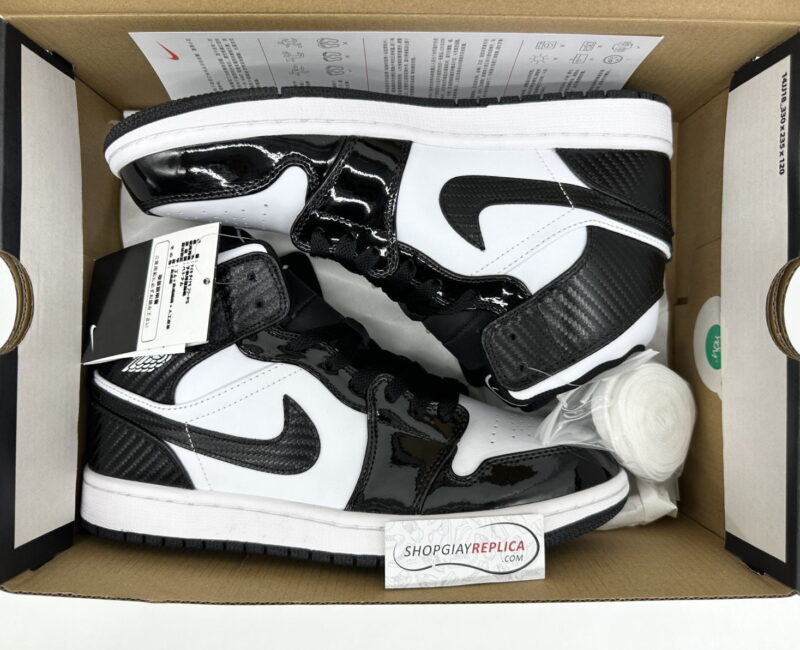 Giày Nike Air Jordan 1 Mid ‘Carbon Fiber’ Like Auth
