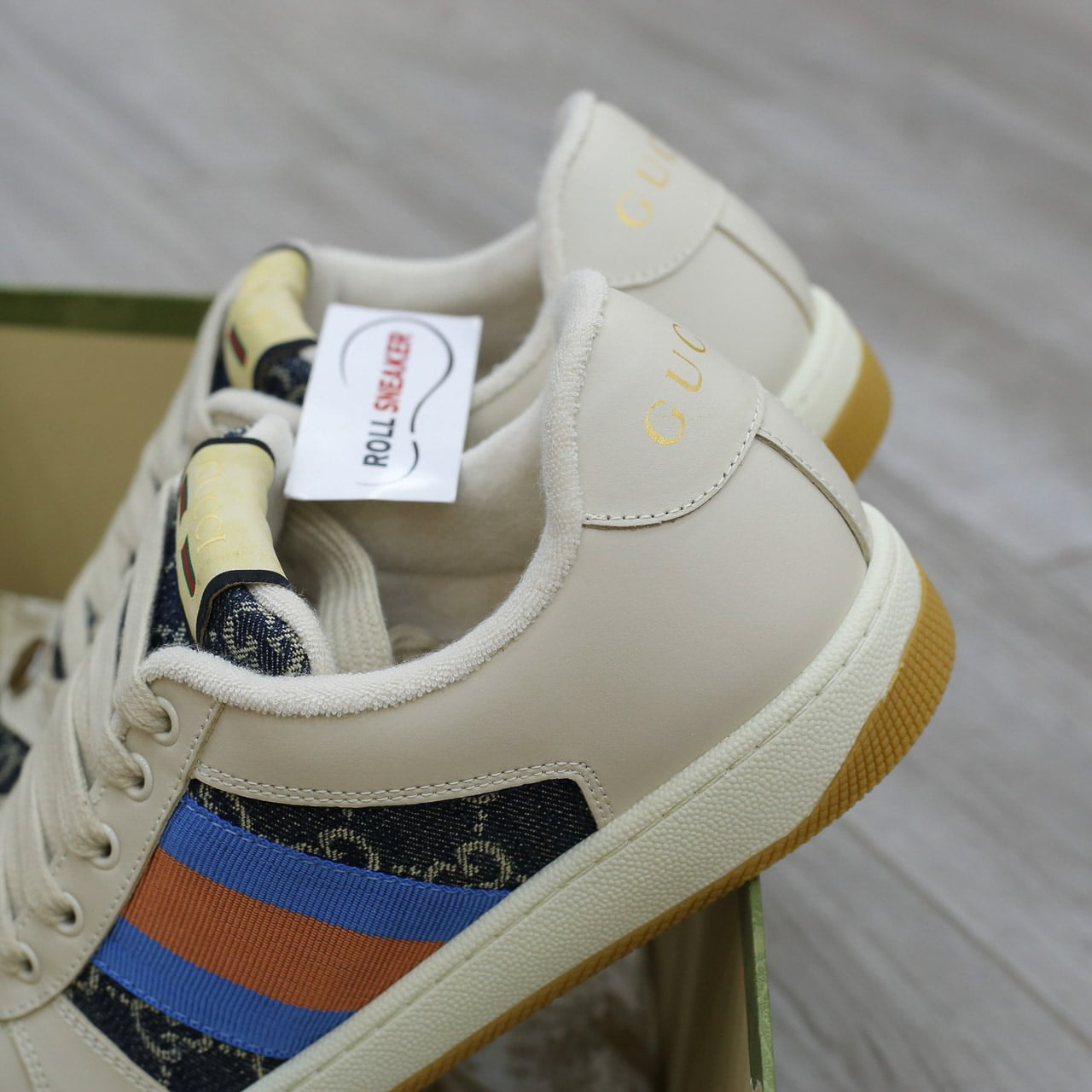 Giày Gucci GG Screener White Blue Like Auth