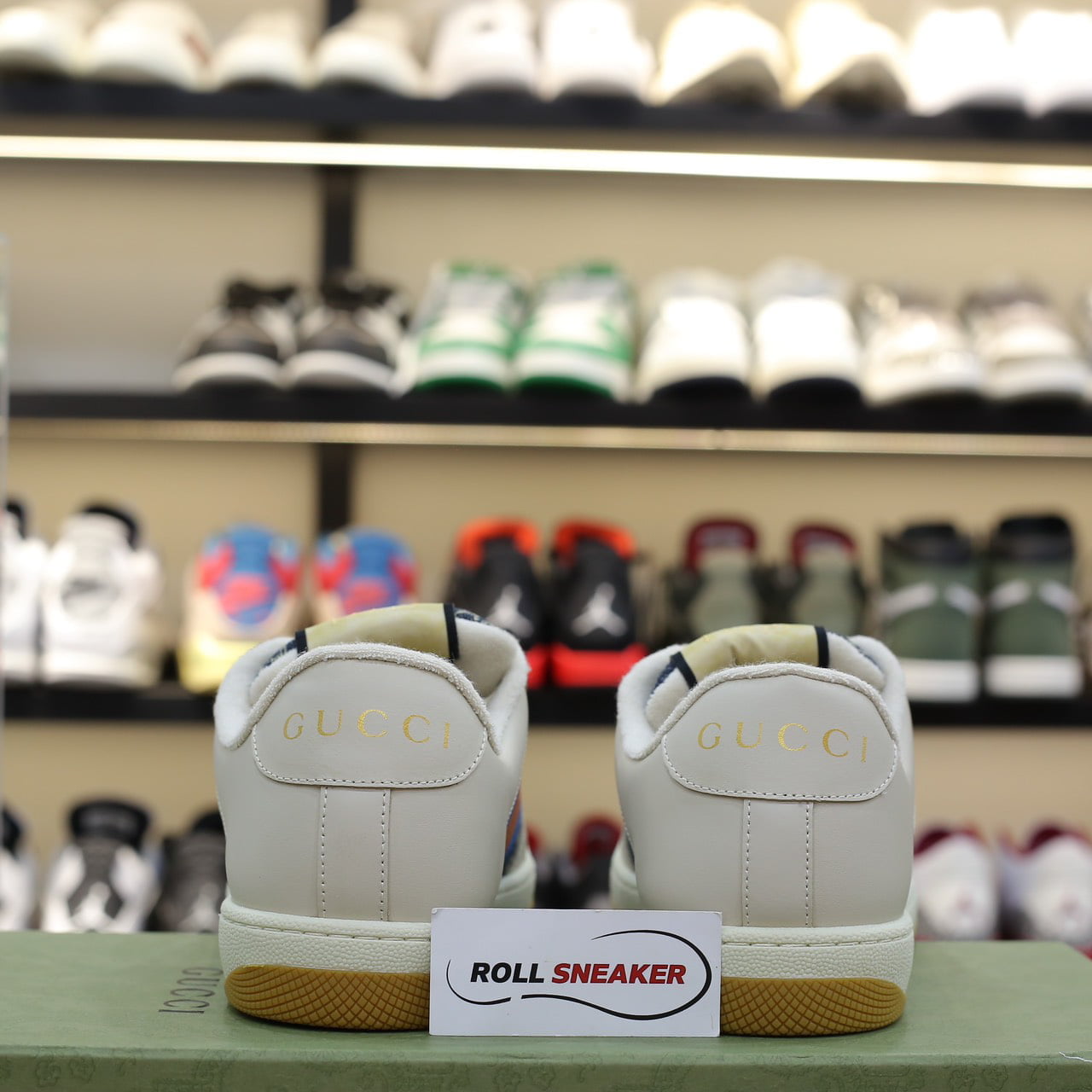 Giày Gucci GG Screener White Blue Like Auth