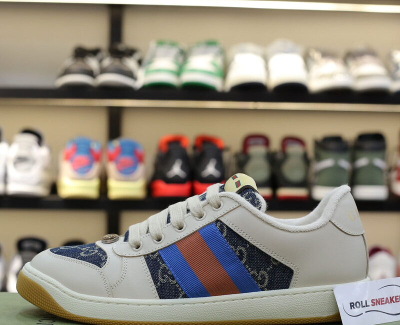 Giày Gucci GG Screener White Blue Like Auth