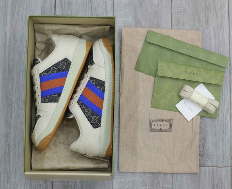 Giày Gucci GG Screener White Blue Best Quality