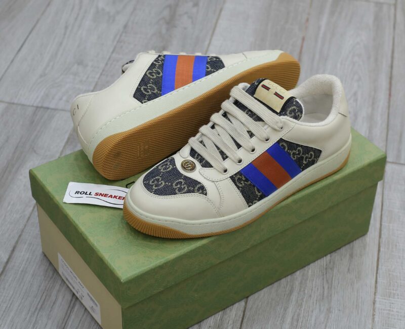 Giày Gucci GG Screener White Blue Best Quality