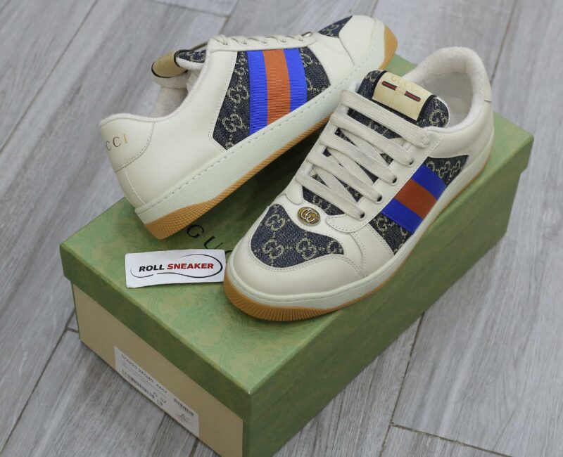 Giày Gucci GG Screener White Blue Best Quality