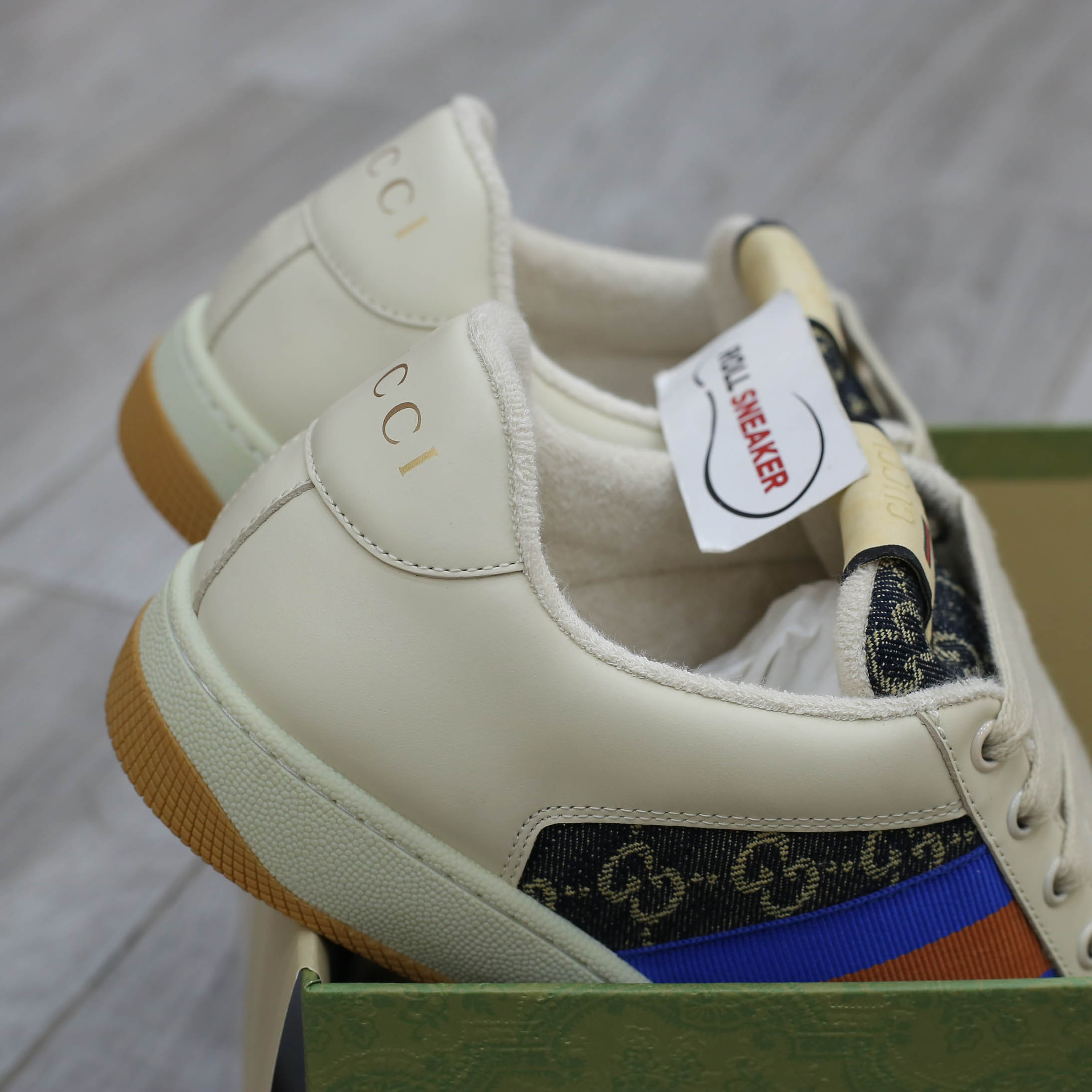 Giày Gucci GG Screener White Blue Best Quality