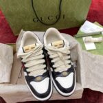 Giày Gucci Screener Black White Leather Like Auth