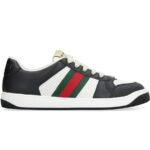 Giày Gucci Screener Black White Leather Like Auth
