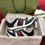 Giày Gucci Screener Black White Leather Like Auth