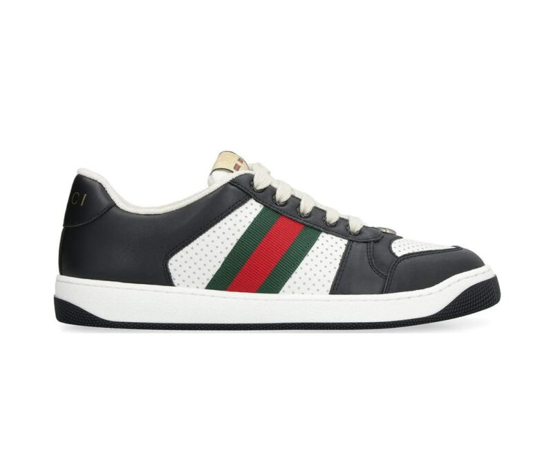 Giày Gucci Screener Black White Leather Like Auth