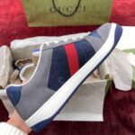 Giày Gucci GG Screener Grey Xám Da Lộn Suede Like Auth