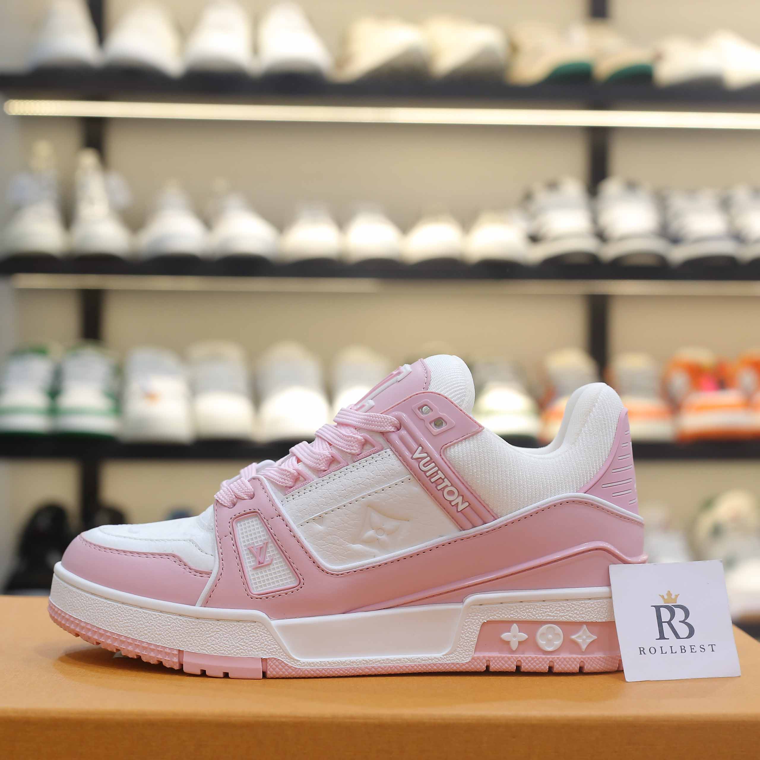 Giày Louis Vuitton Lv Trainer Monogram Pink Best Quality