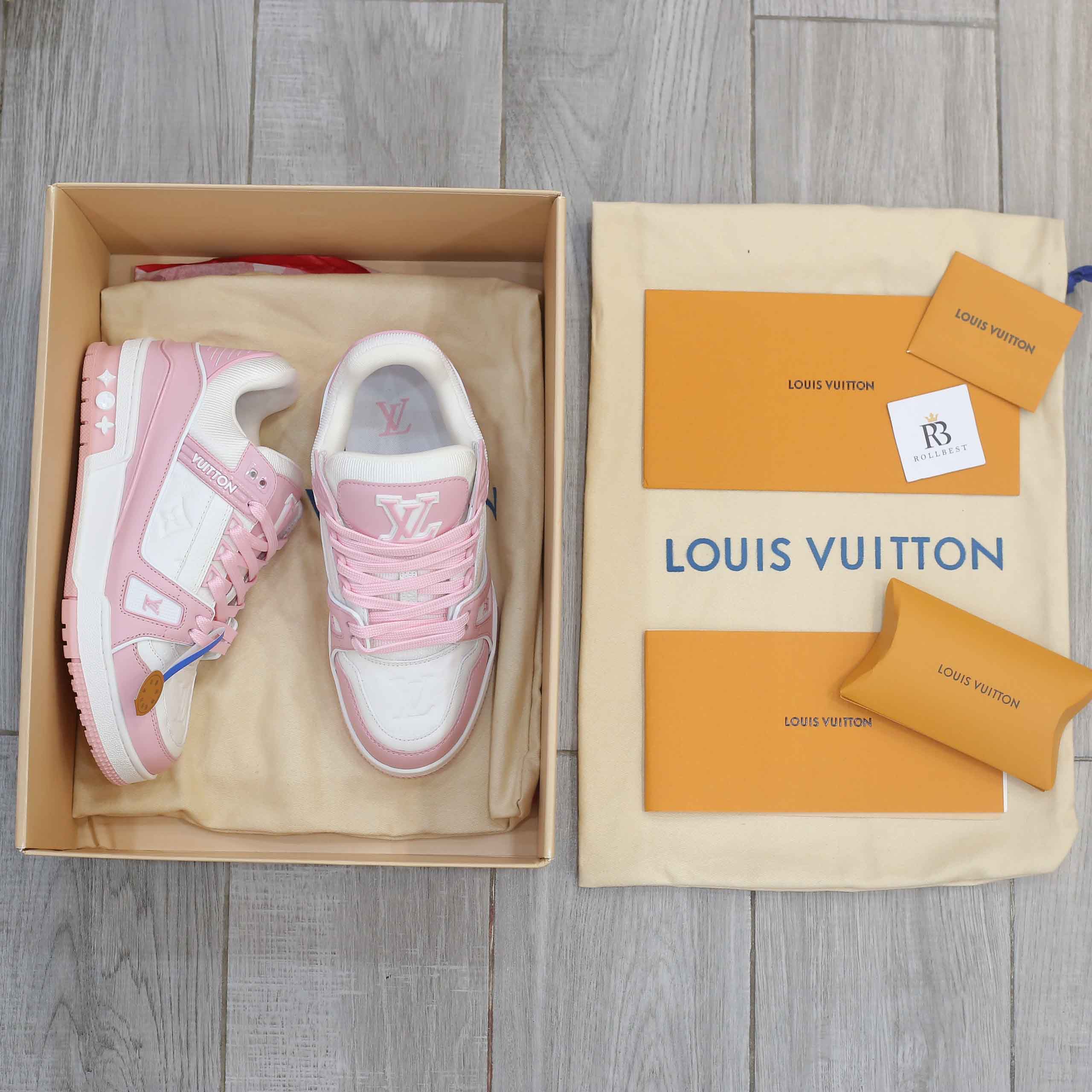 Giày Louis Vuitton Lv Trainer Monogram Pink Best Quality