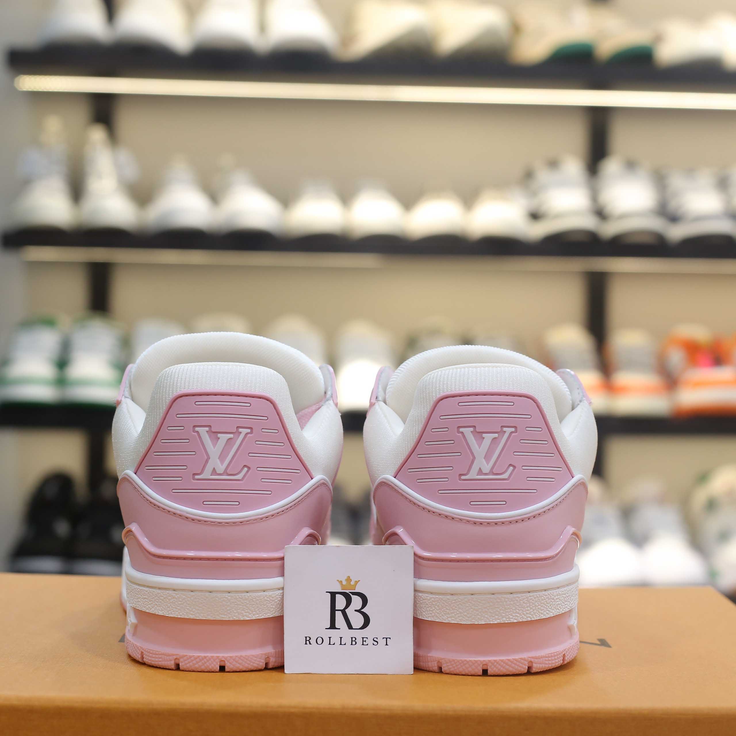Giày Louis Vuitton Lv Trainer Monogram Pink Best Quality