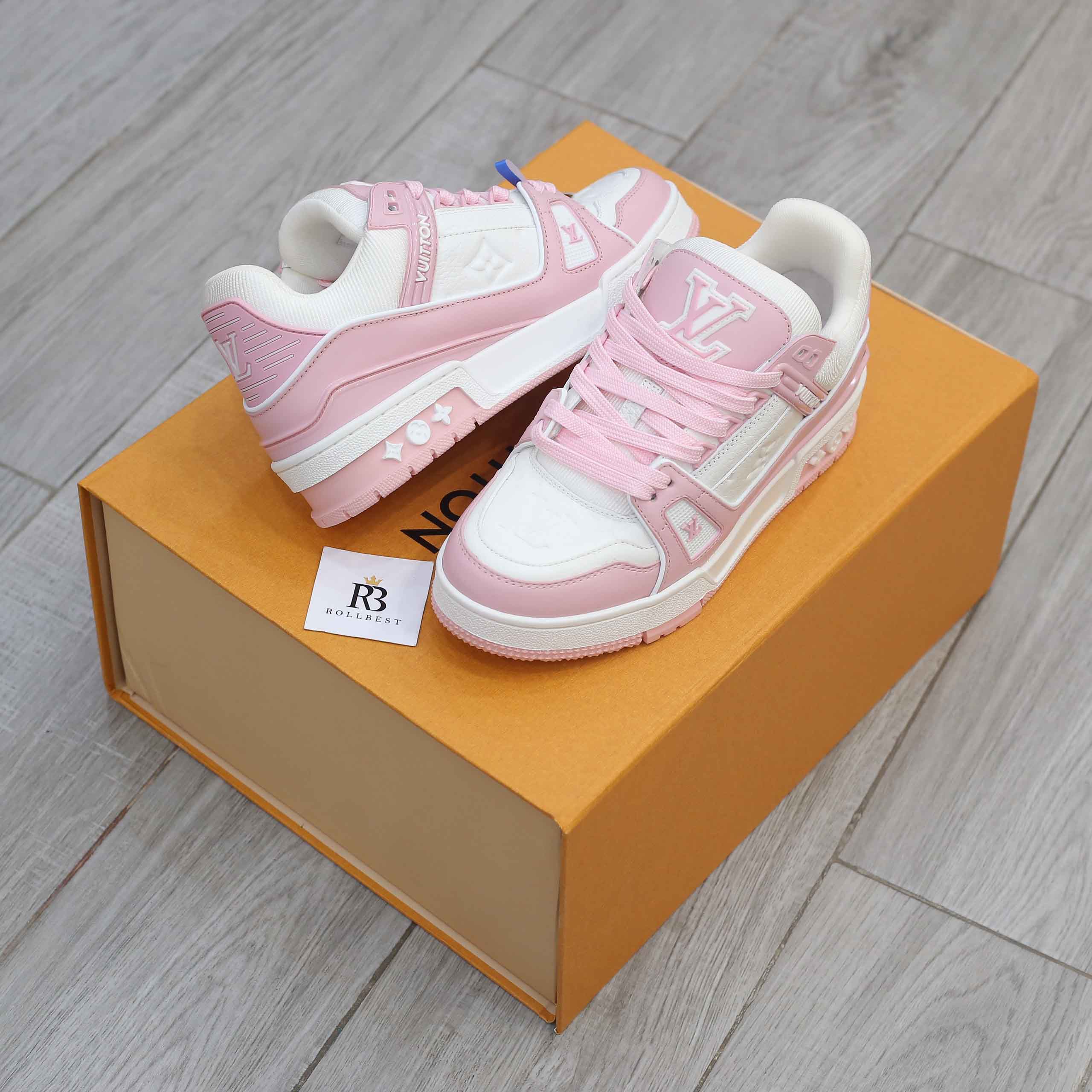 Giày Louis Vuitton Lv Trainer Monogram Pink Best Quality