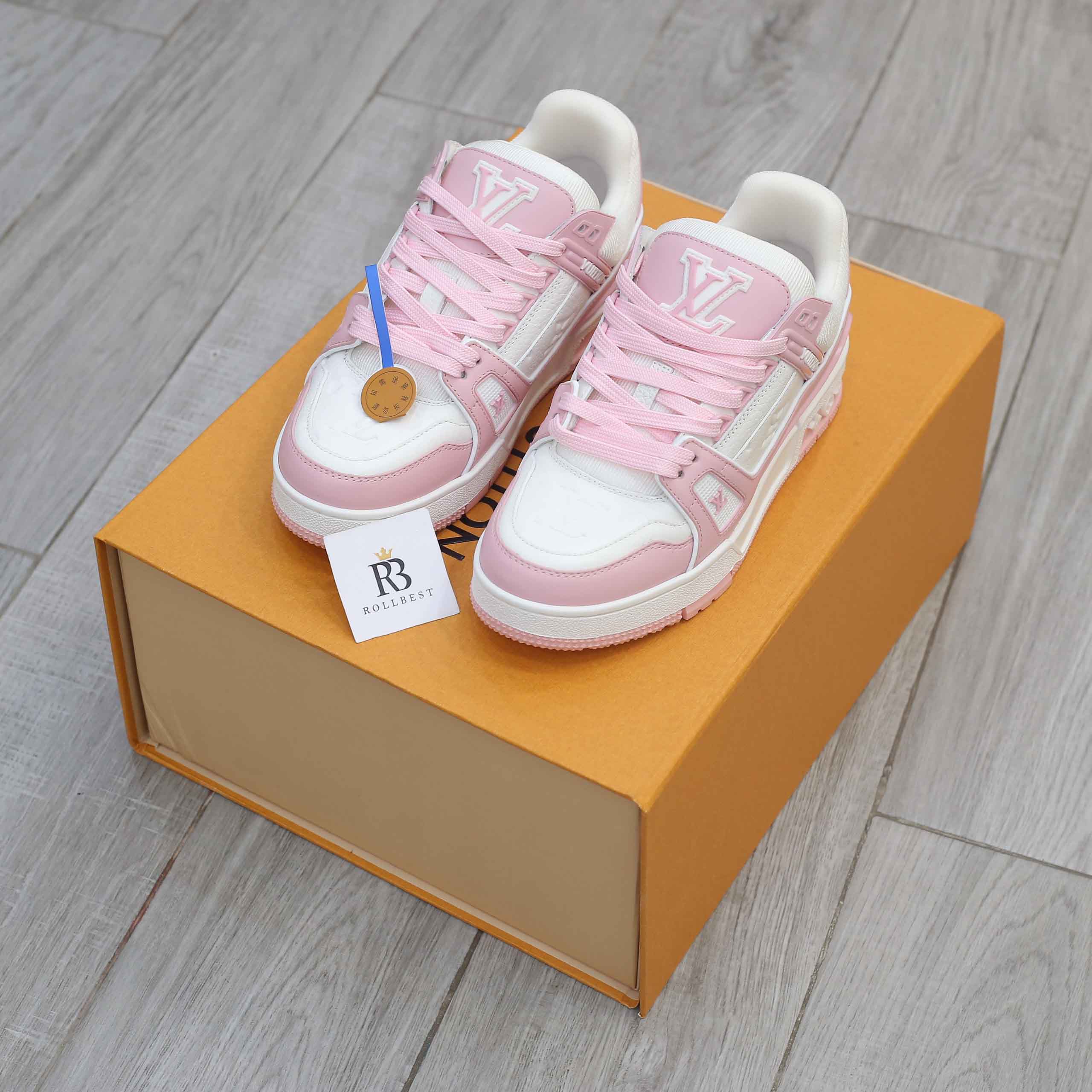 Giày Louis Vuitton Lv Trainer Monogram Pink Best Quality