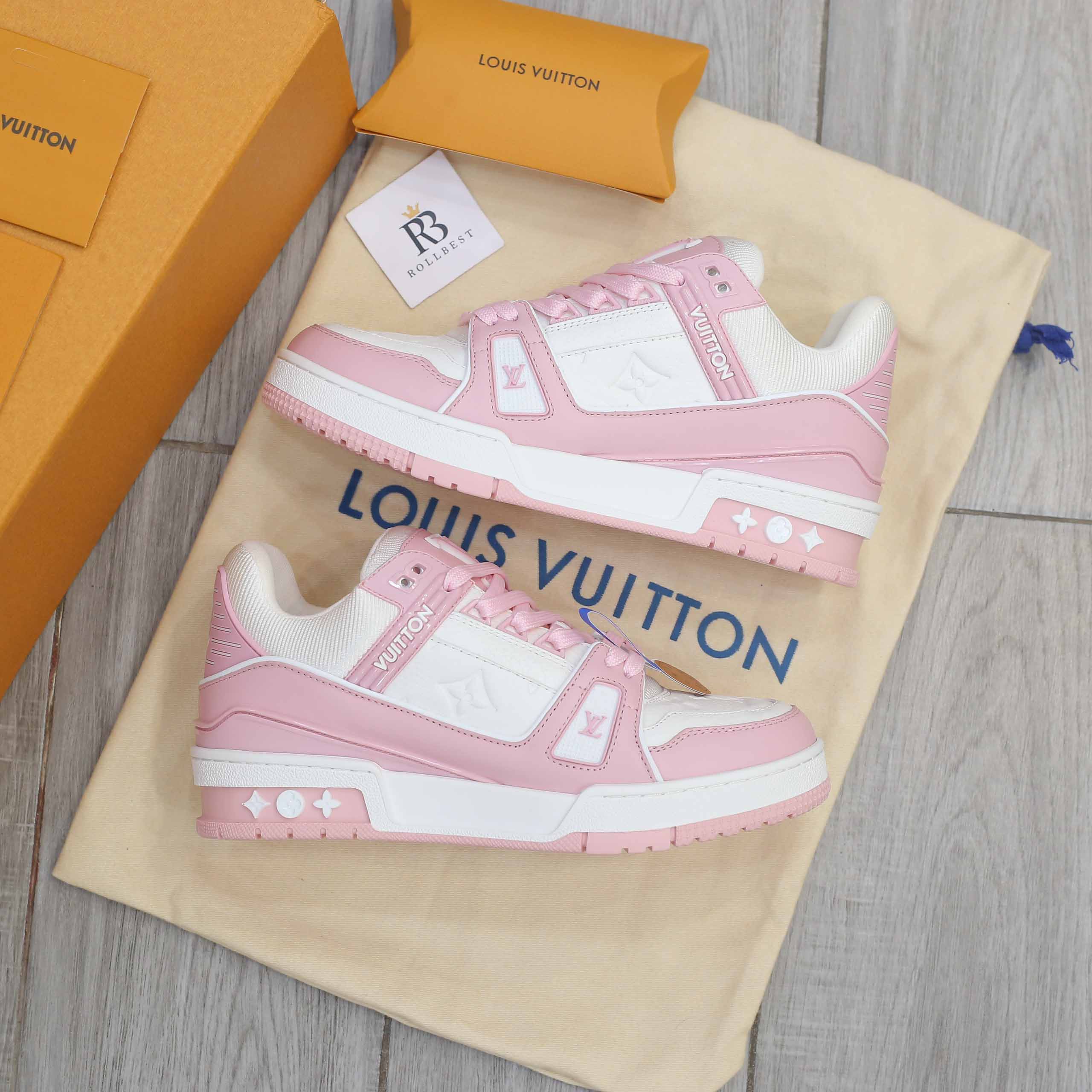 Giày Louis Vuitton Lv Trainer Monogram Pink Best Quality