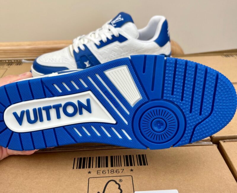 Giày Louis Vuitton Lv Trainer #54 Signature Blue White Like Auth