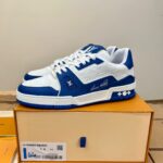 Giày Louis Vuitton Lv Trainer #54 Signature Blue White Like Auth