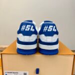 Giày Louis Vuitton Lv Trainer #54 Signature Blue White Like Auth