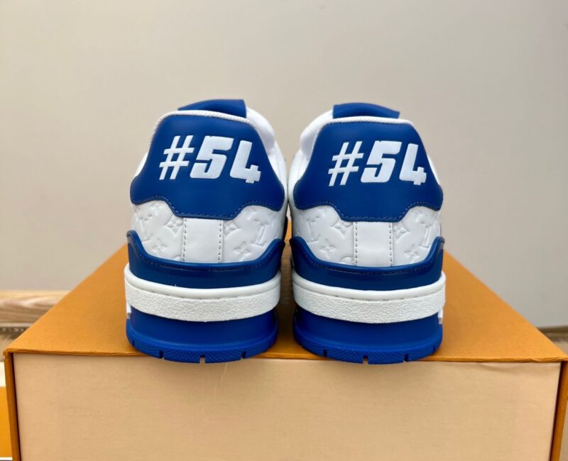 Giày Louis Vuitton Lv Trainer #54 Signature Blue White Like Auth