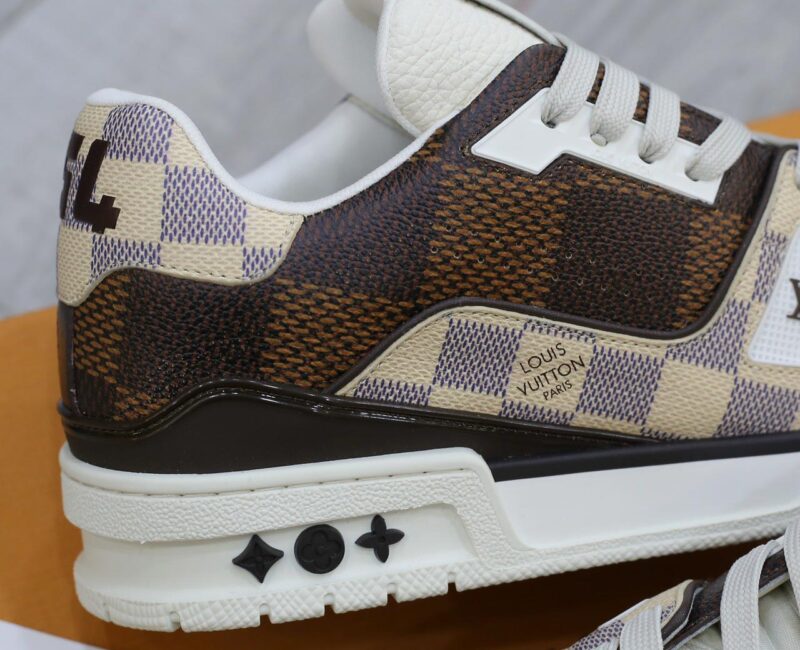 Giày Louis Vuitton LV Trainer #54 Damier Ebene Multi Like Auth
