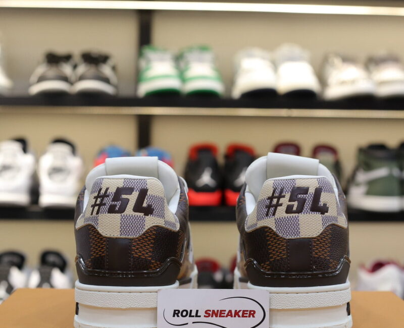 Giày Louis Vuitton LV Trainer #54 Damier Ebene Multi Like Auth