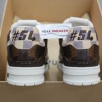 Giày Louis Vuitton LV Trainer #54 Damier Ebene Multi Like Auth