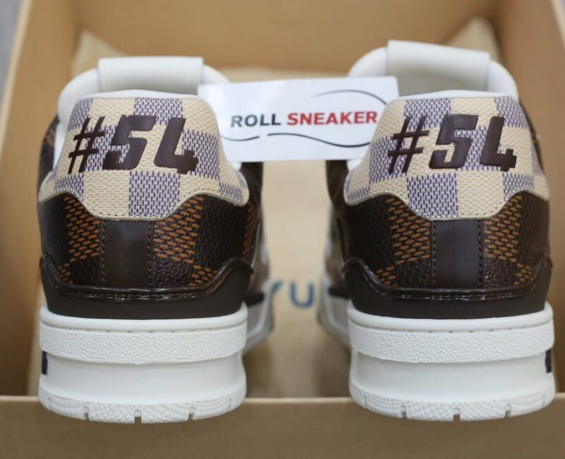 Giày Louis Vuitton LV Trainer #54 Damier Ebene Multi Like Auth