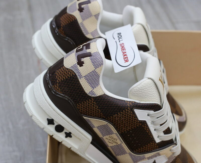 Giày Louis Vuitton LV Trainer #54 Damier Ebene Multi Like Auth