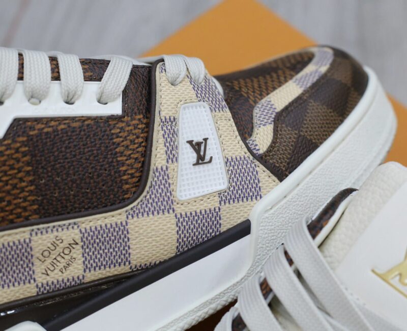 Giày Louis Vuitton LV Trainer #54 Damier Ebene Multi Like Auth