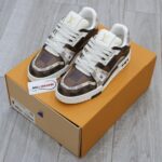 Giày Louis Vuitton LV Trainer #54 Damier Ebene Multi Like Auth