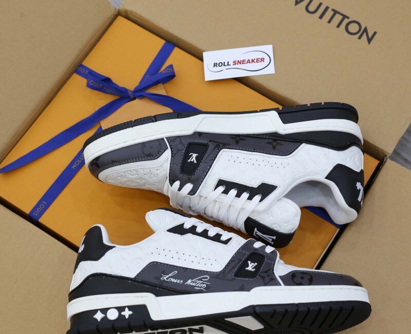 Giày Louis Vuitton Lv Trainer #54 Signature Black Like Auth