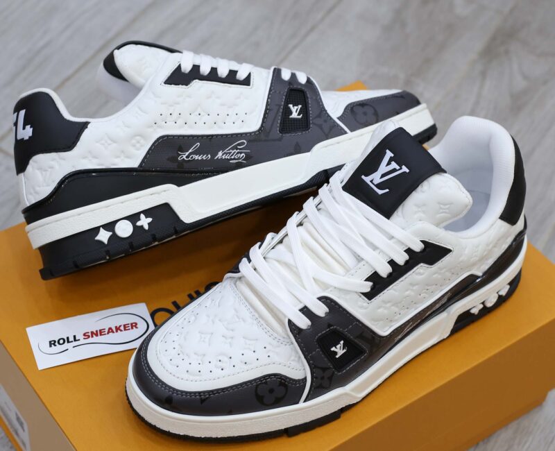 Giày Louis Vuitton Lv Trainer #54 Signature Black Like Auth