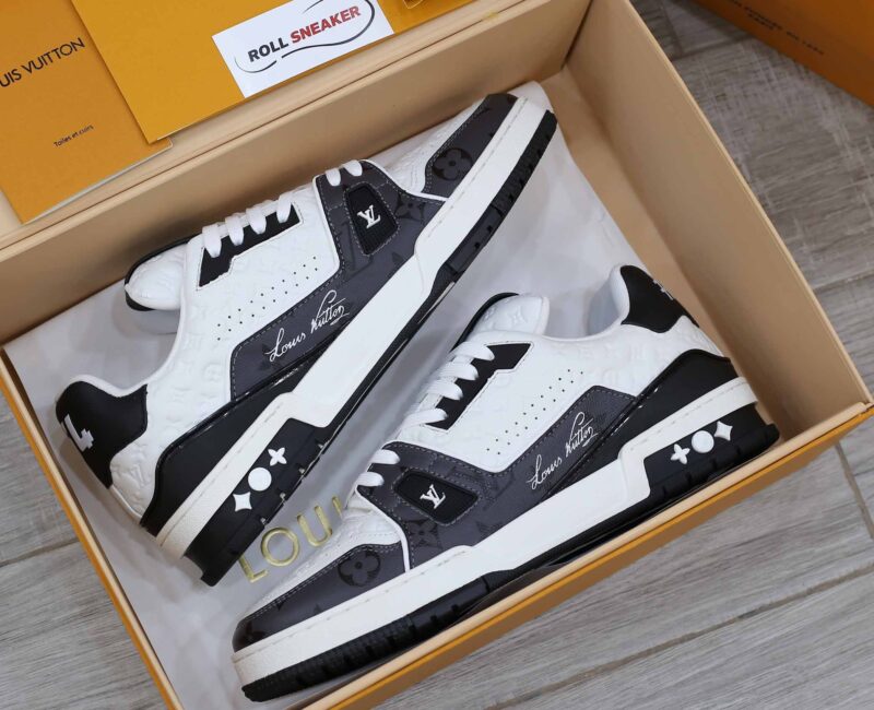 Giày Louis Vuitton Lv Trainer #54 Signature Black Like Auth