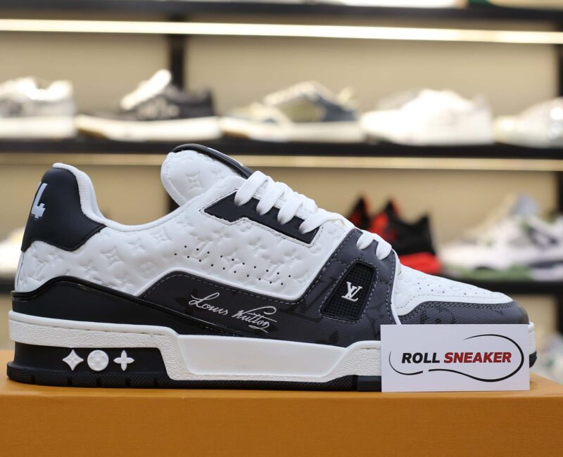 Giày Louis Vuitton Lv Trainer #54 Signature Black Like Auth