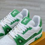 Giày Louis Vuitton Lv Trainer #54 Signature Green White Like Auth