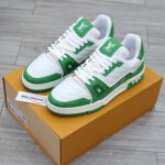 Giày Louis Vuitton Lv Trainer #54 Signature Green White Like Auth